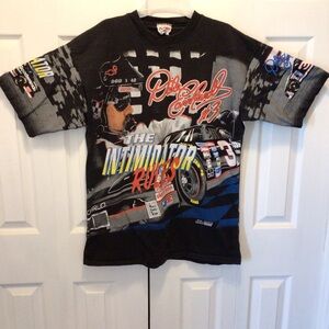 VTG 1996 Dale Earnhardt The Intimidator Rules AOP NASCAR T-Shirt USA Men’s Sz XL